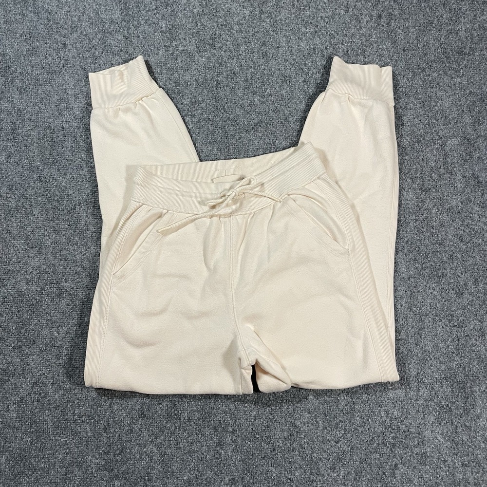 Universal Thread High Rise Jogger Womens XS Cream Off White Sweatpants Lounge - Picture 2 of 8